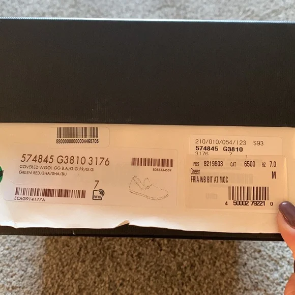 ⭐️HOST PICK!⭐️Authentic Gucci Fria GG Monogram Wool Horsebit Loafers 9 Green Red - Picture 13 of 13